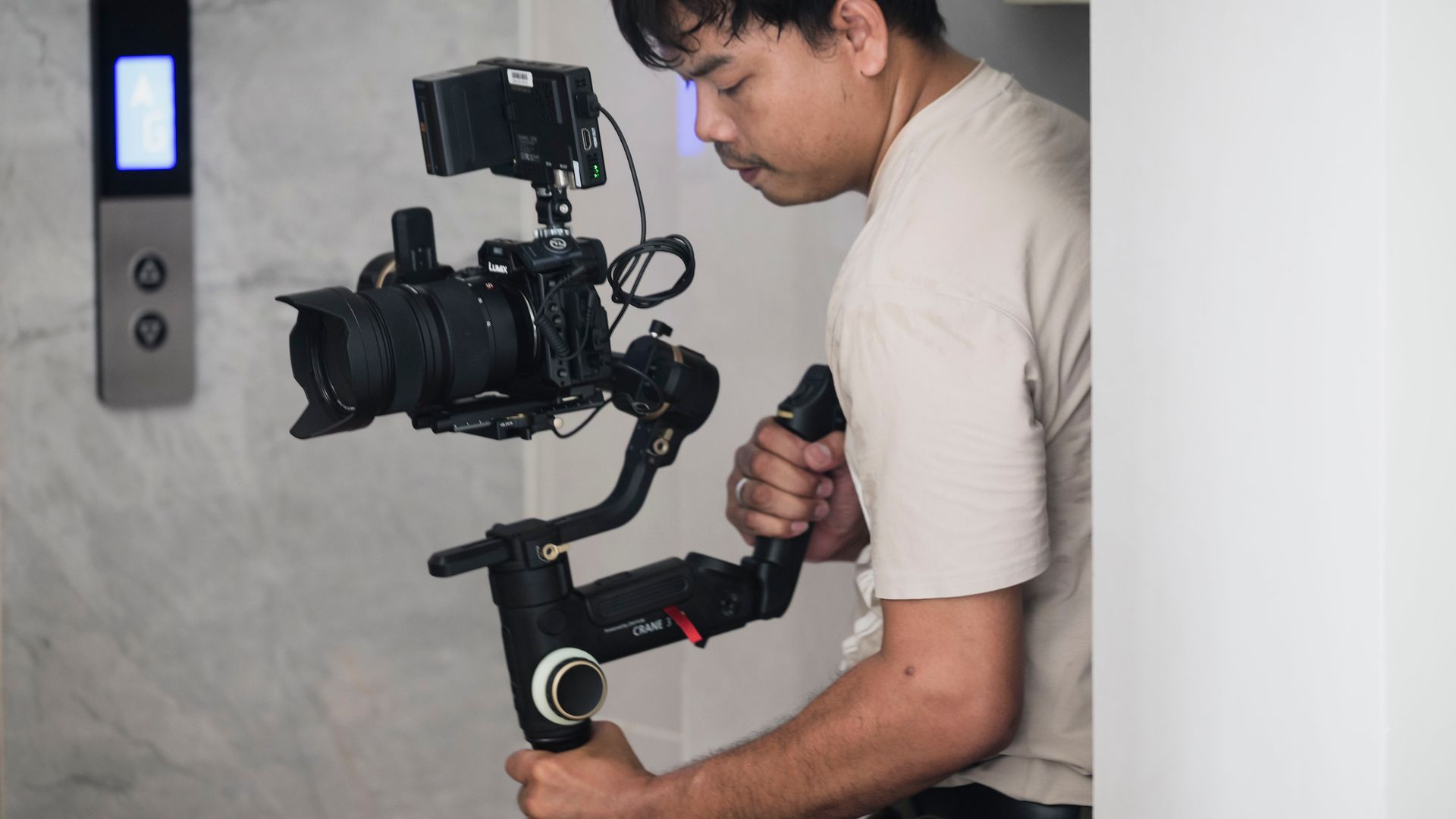 Videographer filming a live moment